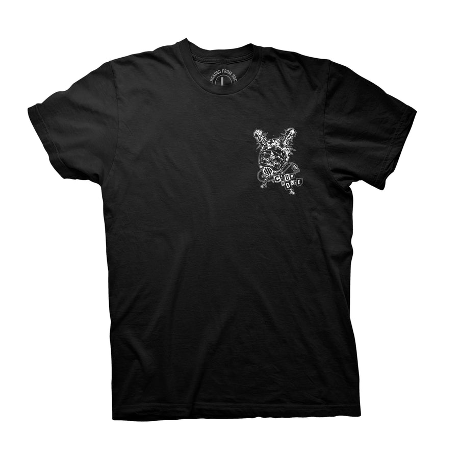 Crooked Clubhouse Damaged Tee - Black