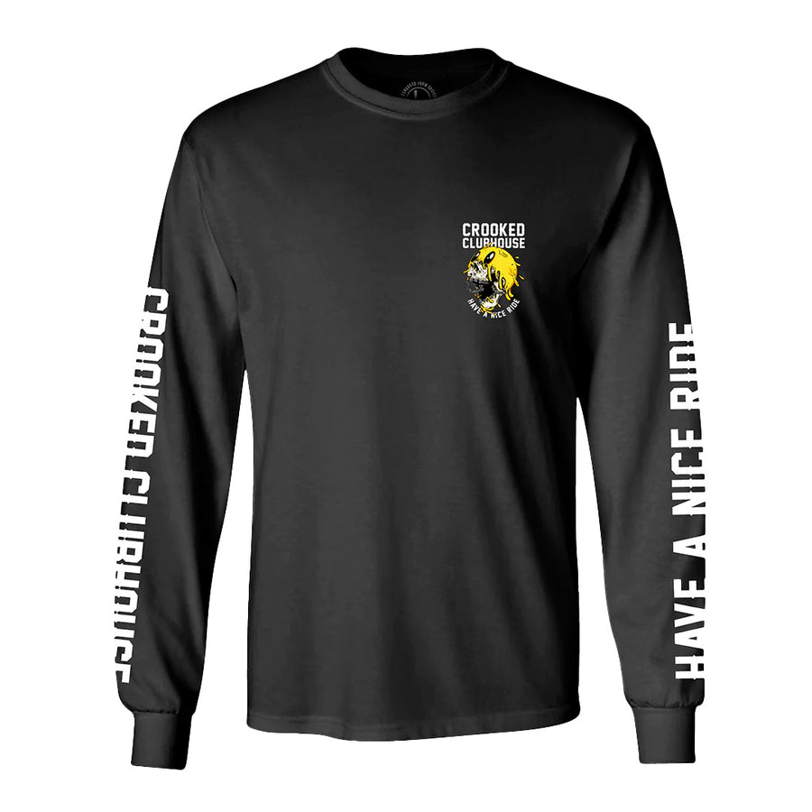 Crooked Clubhouse Have a Nice Ride 5 Longsleeve Tee - Black