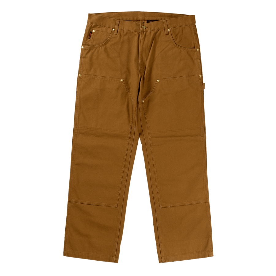 Double Front Moto Pant - Brown