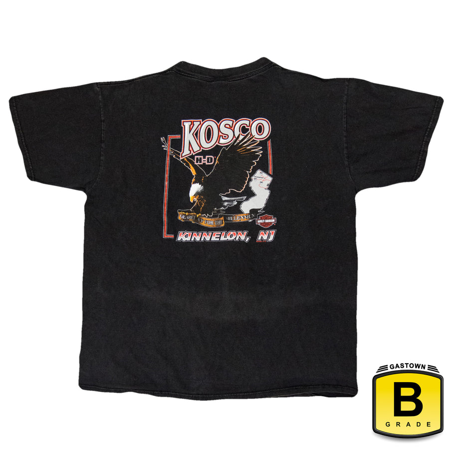 Harley Davidson Vintage T-Shirt - Wolf Fire Kosco - Black