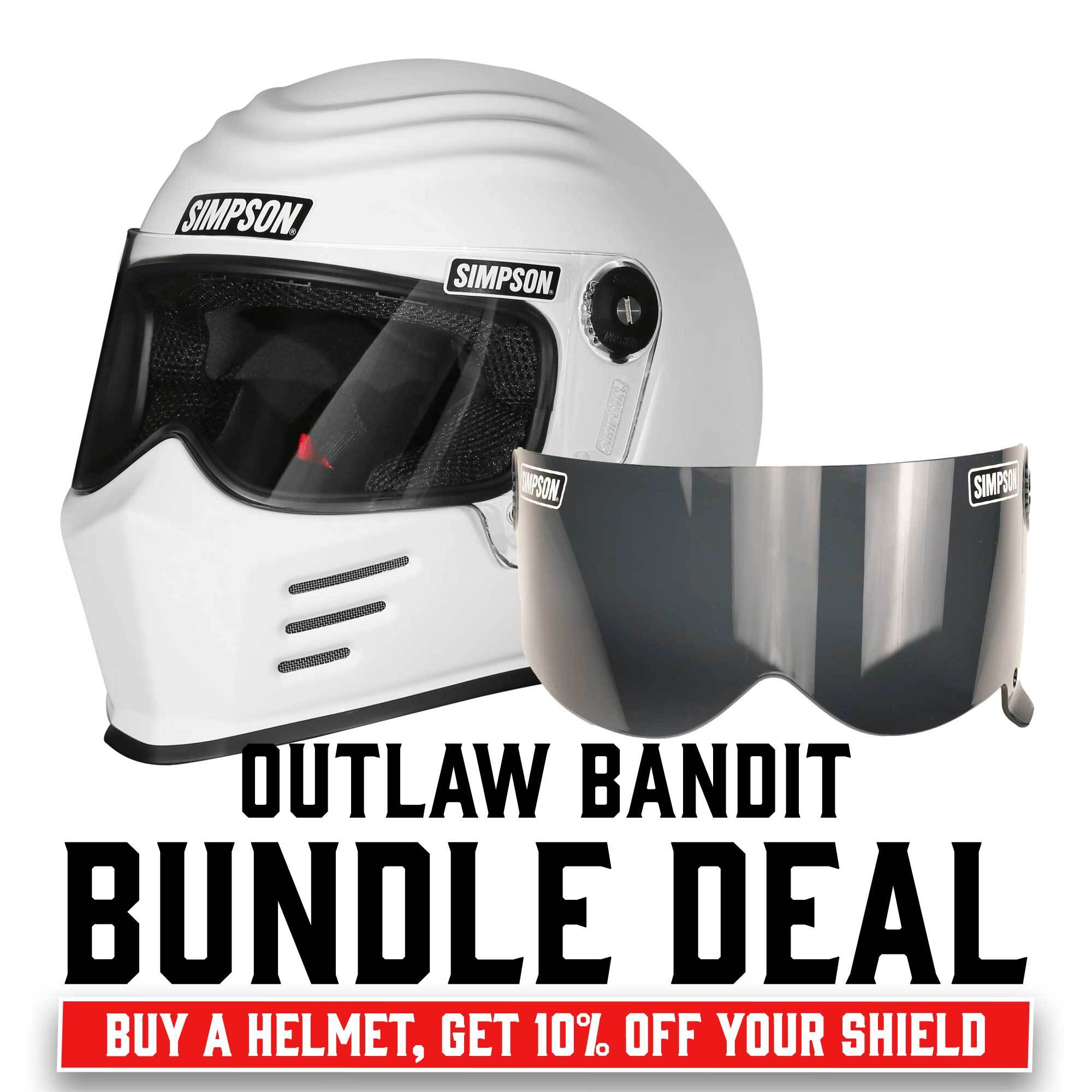 Simpson Outlaw Bandit Helmet Gen 3 - White – Gastown Supply Co.