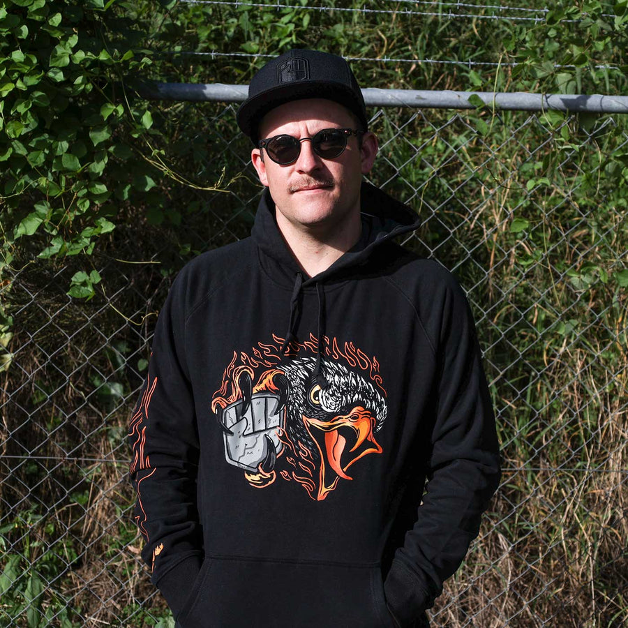 SCREAMING EAGLE HOODIE - BLACK