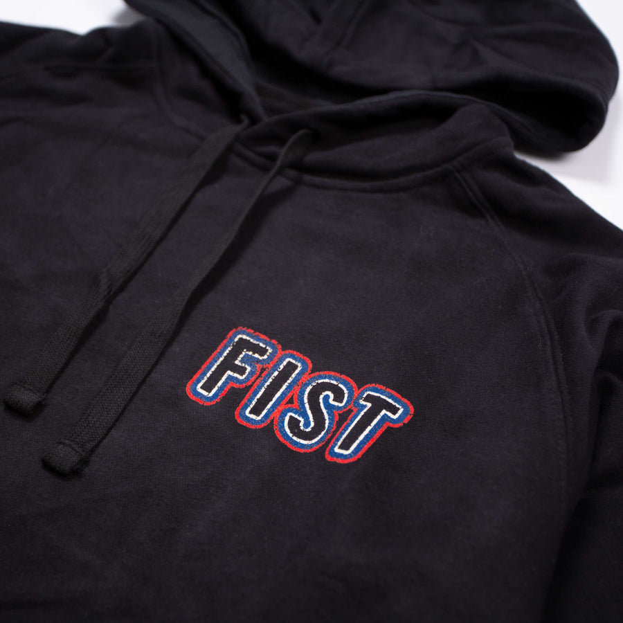 FIST Handwear Evel Knievel Pullover Hoodie black front  logo