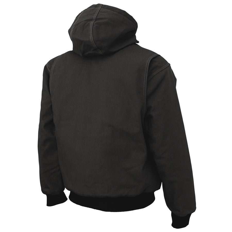 Hooded Moto Jacket - Black