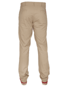 Dixxon Canada. Khaki Chino Pants. Rear view showing dual welt pockets, minimal Dixxon branding, and straight-leg silhouette.
