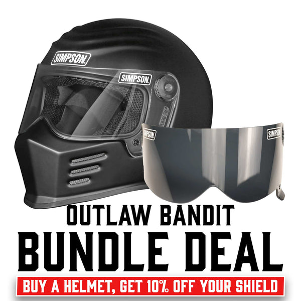 Simpson Outlaw Bandit Helmet Gen 3 - Matte Black – Gastown Supply Co.