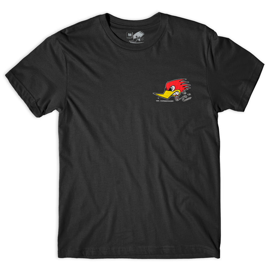 Mr. Horsepower Traditional Design T-Shirt - Black