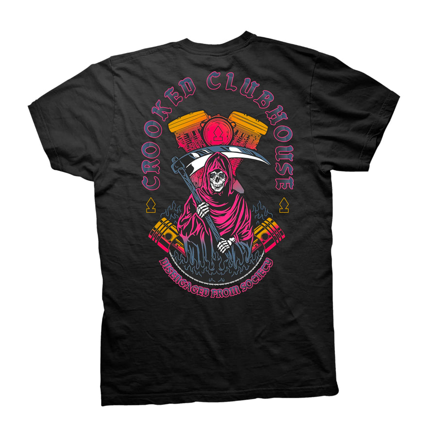 Crooked Clubhouse Grim Tee - Black