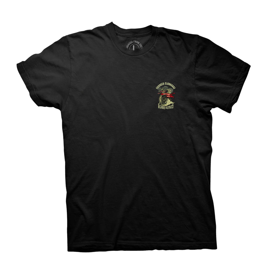 Crooked Clubhouse Snaked Tee - Black