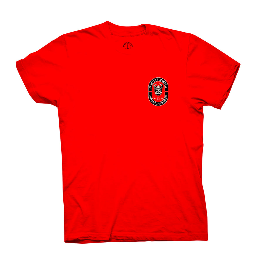 Crooked Clubhouse Valhalla Tee - Red