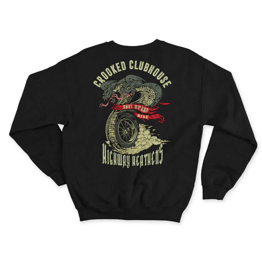 Crooked Clubhouse Snaked Crew - Black