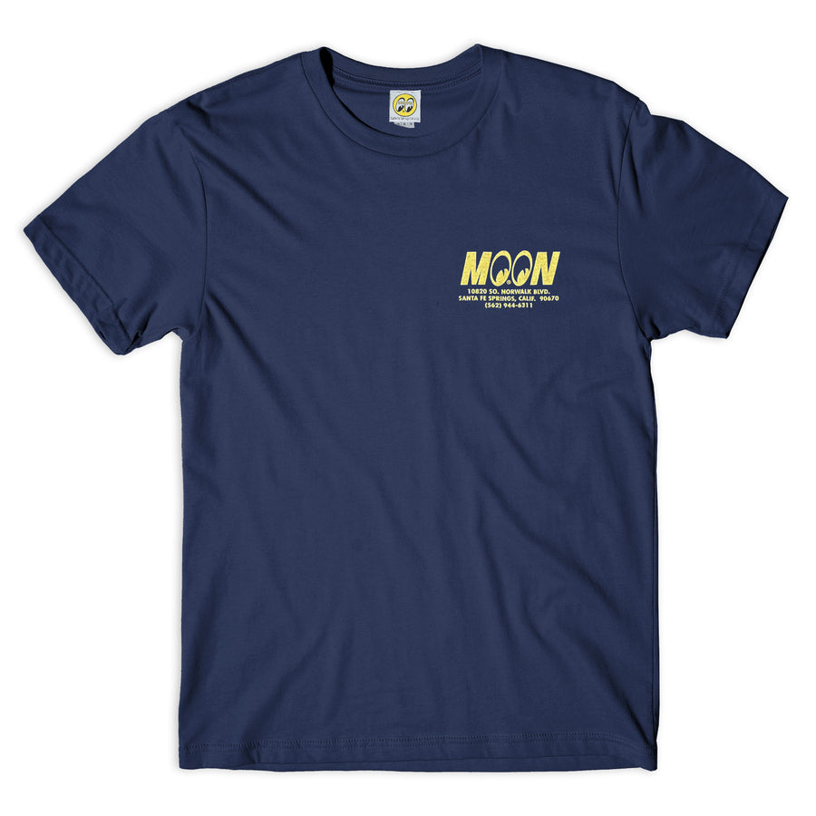 Mooneyes Fly With Moon T-Shirt - Navy