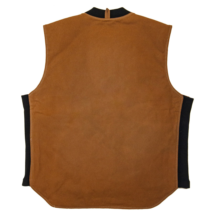 Reclaimed Canvas Moto Vest - Burleigh/Brown - X Large