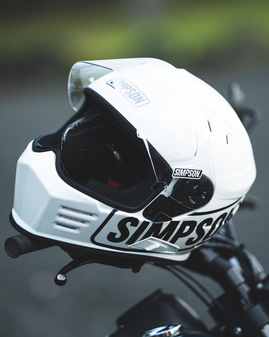 Limited Edition Simpson Ghost Bandit Logo Helmet - White
