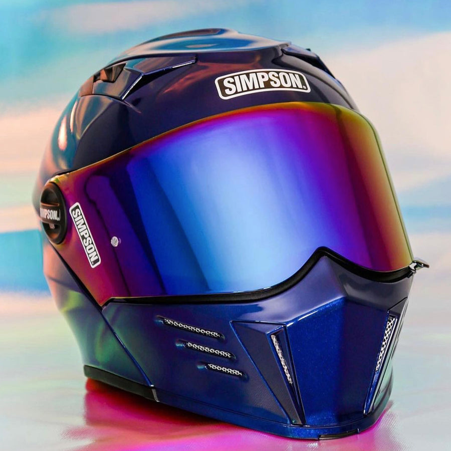 Limited Edition Fly By Metallic Navy Blue Simpson Mod Bandit Helmet