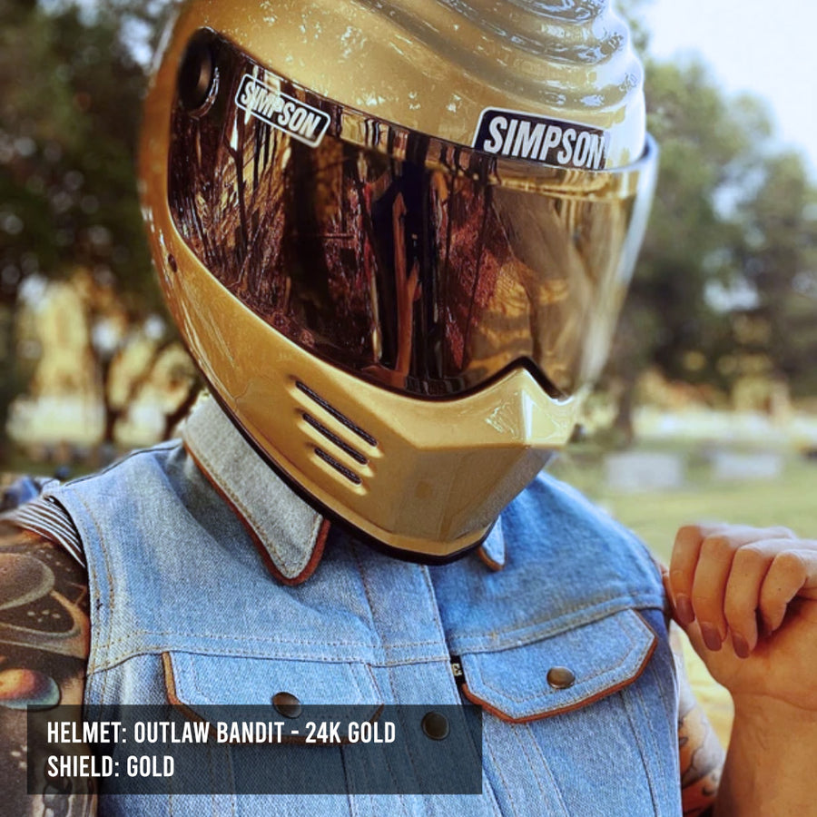 Simpson Outlaw Bandit Helmet Gen 2 - 24K Gold