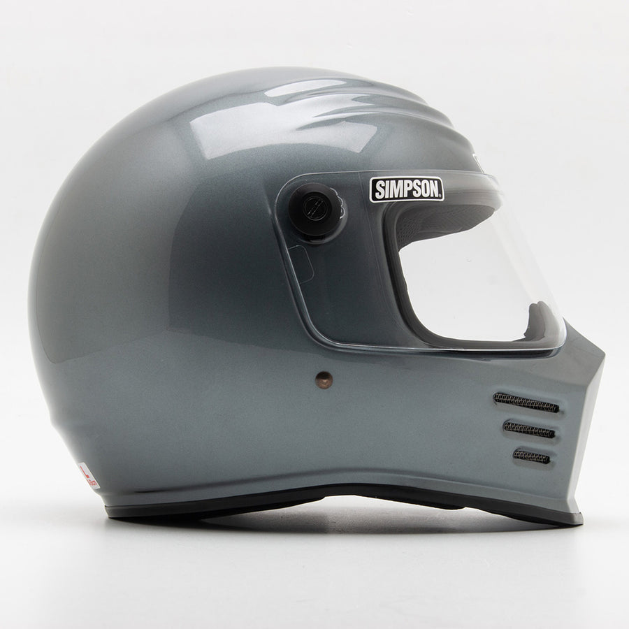 brushed gunship chrome motorcycle helmet Simpson Outlaw Bandit Helmet Gen 2