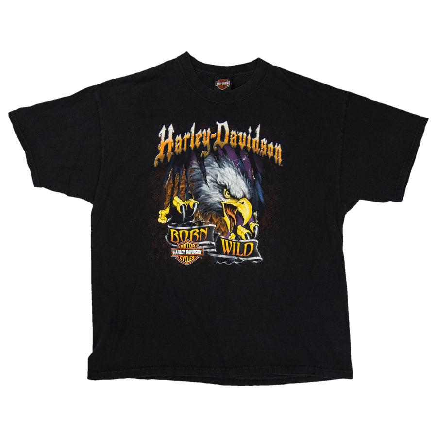 Harley Davidson Vintage T-Shirt - Born Wild Chester's Harley Mesa Arizona - Black