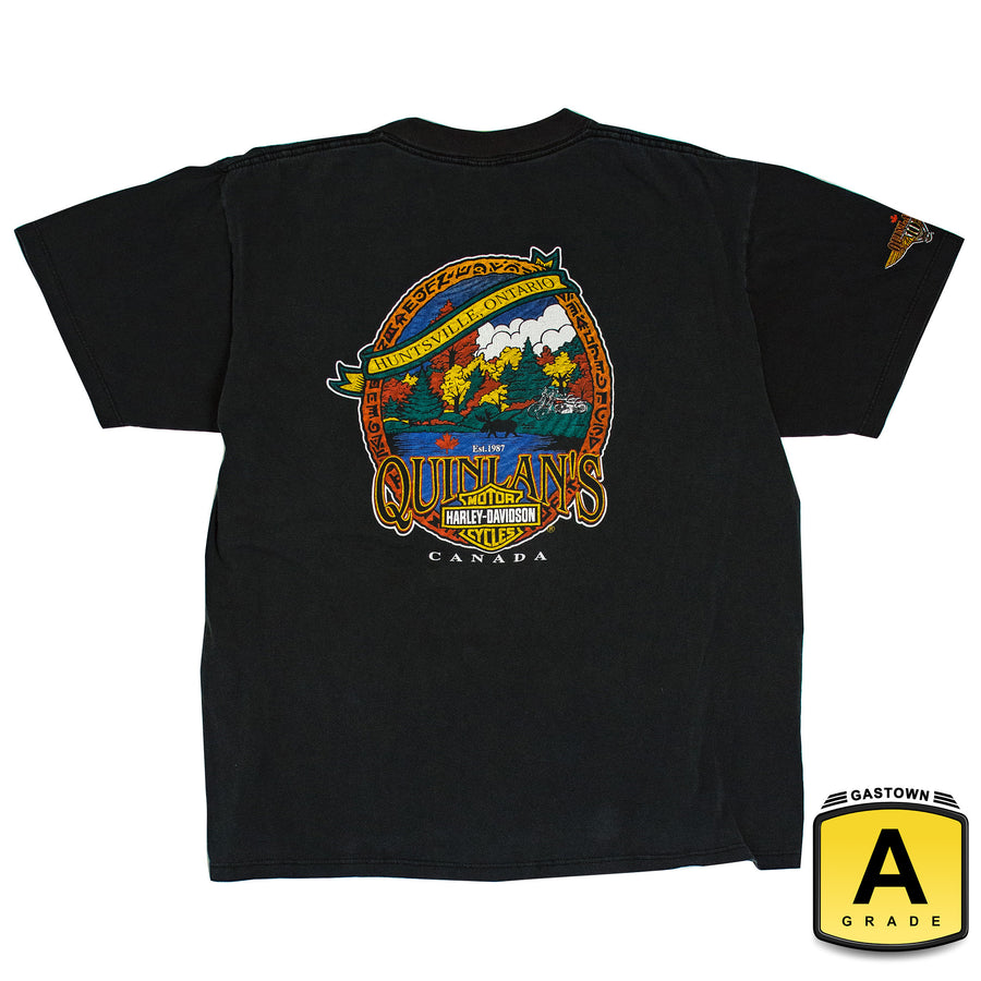 Harley Davidson Vintage T-Shirt - Quinlan's Harley Huntsville - Black