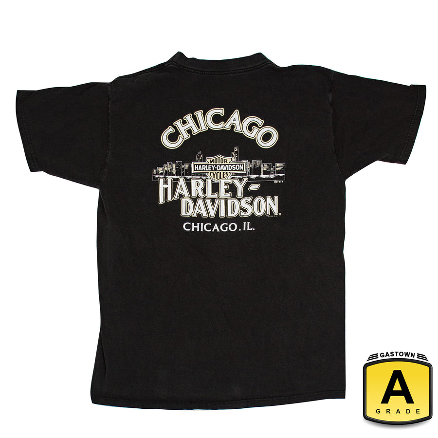 Harley Davidson Vintage T-Shirt - Chicago - Black