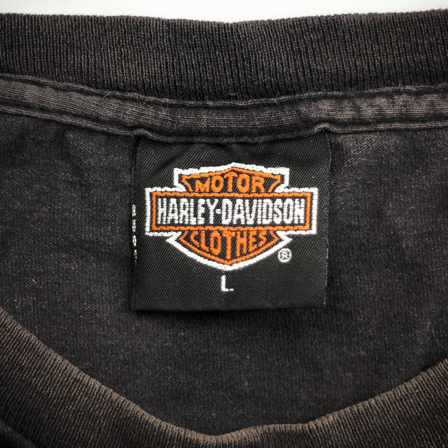Harley Davidson Vintage T-Shirt - Est. 1903 Pink & Blue - Black