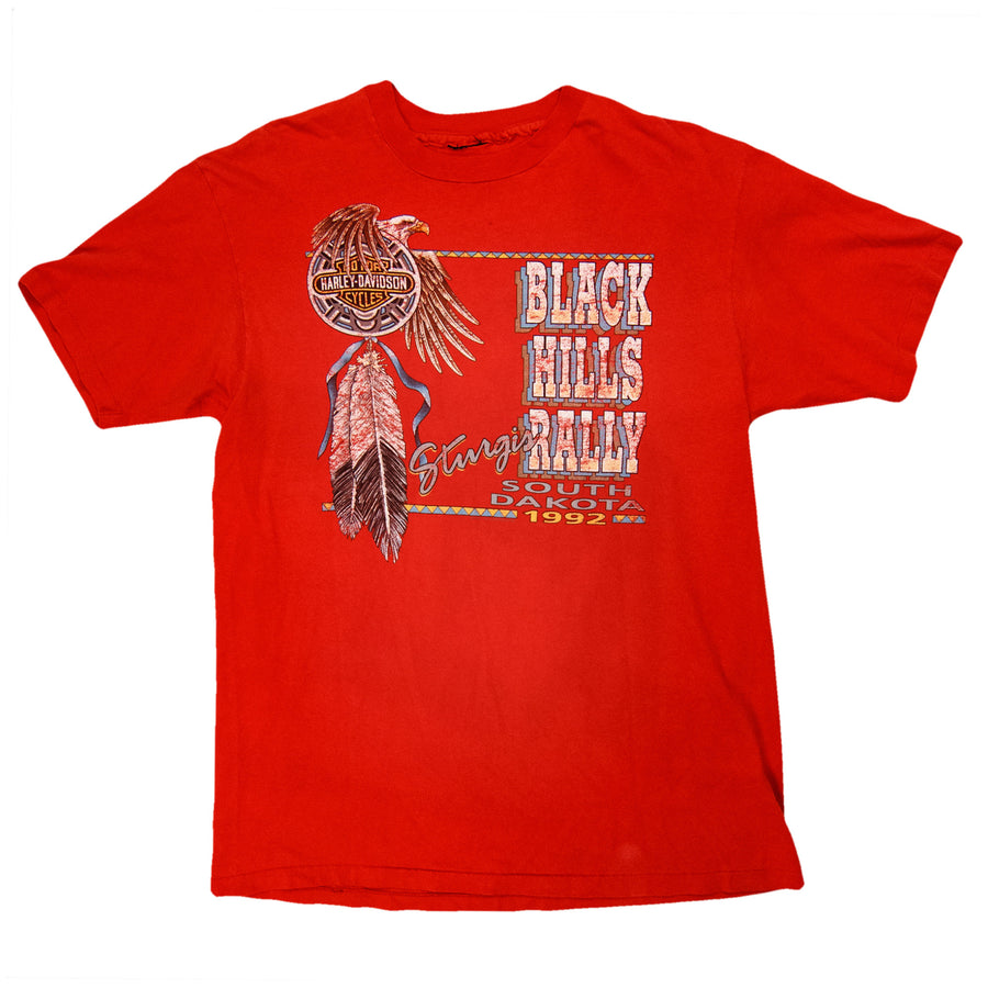 Harley Davidson Vintage T-Shirt - Sturgis Rapid City Black Hills Rally - Red