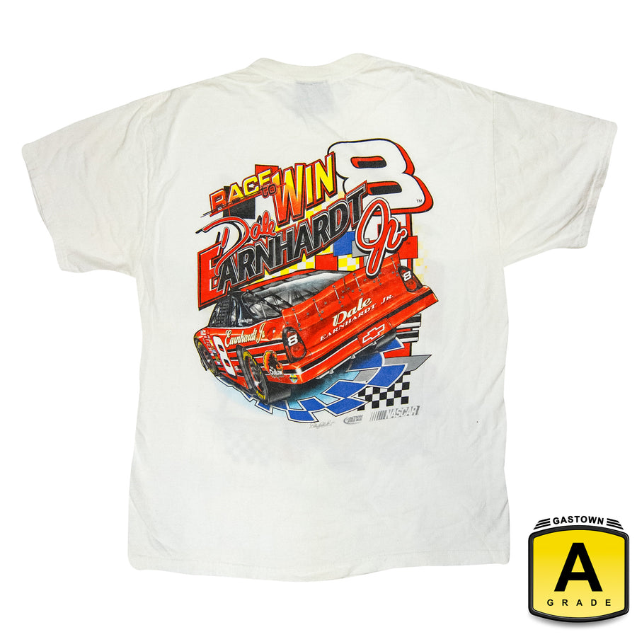 NASCAR Vintage T-Shirt - Dale Jr Born to Race - White