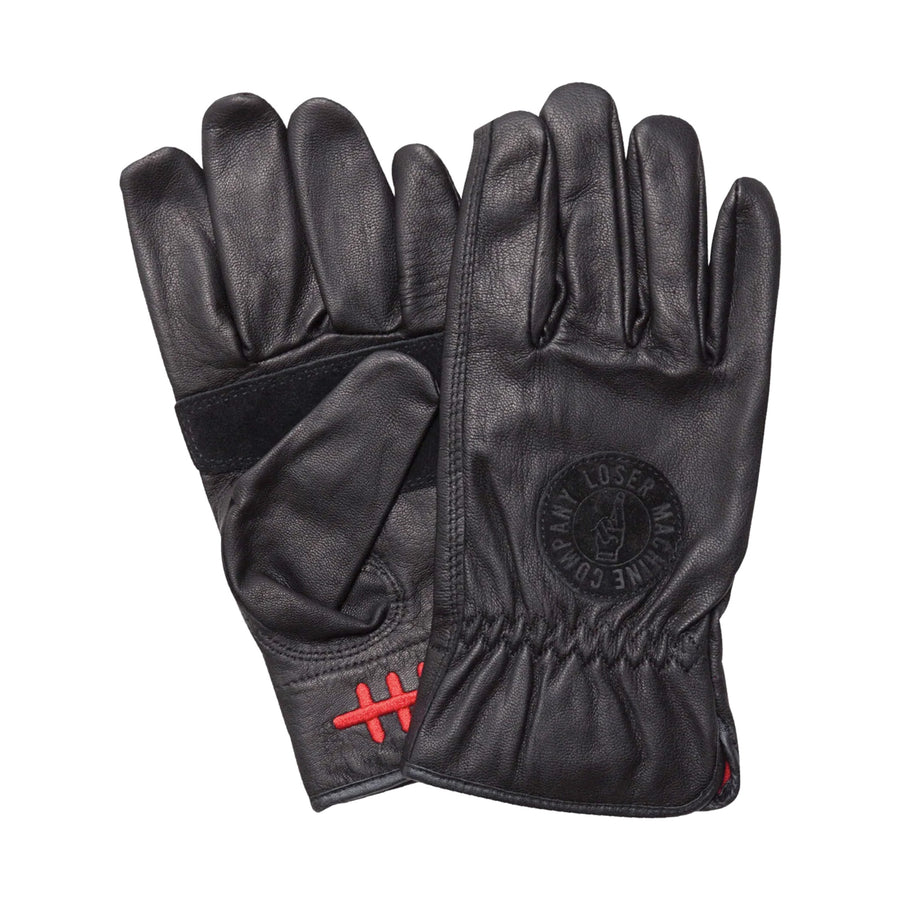 Loser Machine Death Grip Leather Gloves - Black