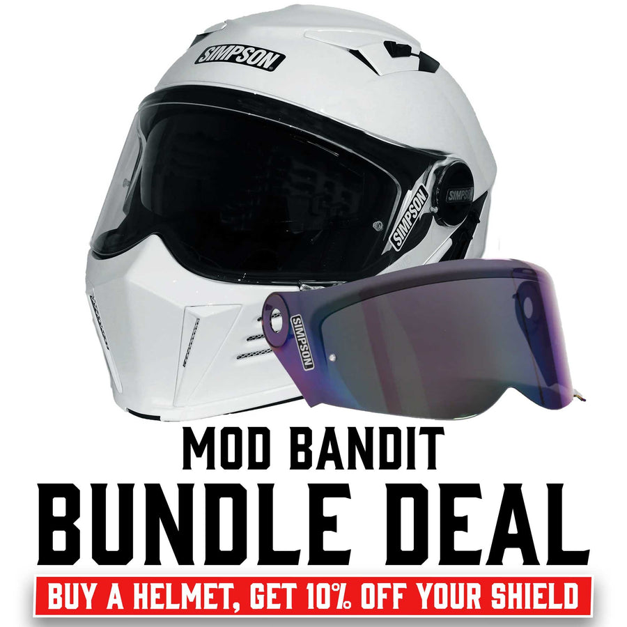 ★即納★新品★SIMPSON ダークサム (MODバンディット)ホワイト L(59-60） Simpson Mod Bandit - White – Choppahead